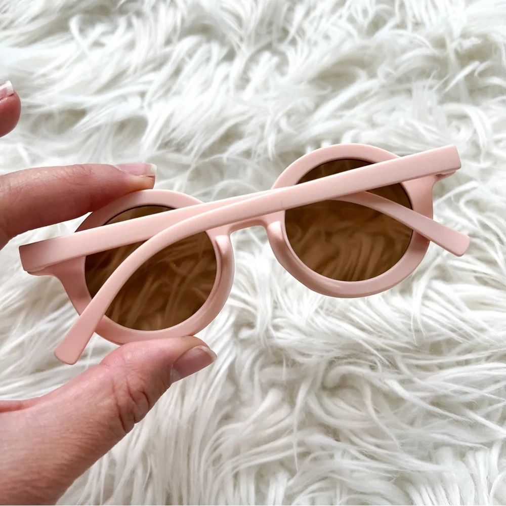 Baby Toddler Round Pink Sunglasses NWT